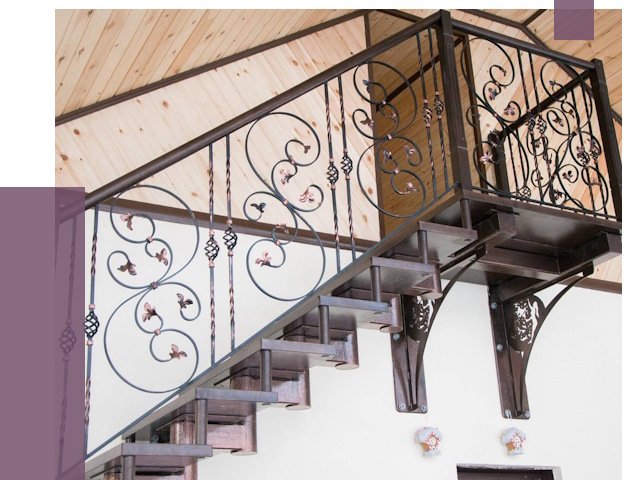 Кованые лестницы в Чебаркуле от 83749 руб. под ключ