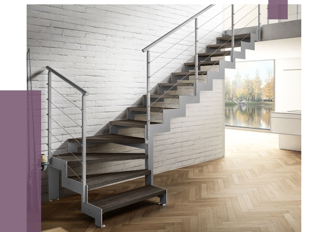 Г-образные лестницы под ключ в Чебаркуле от 38922 руб. | ПРОЛЁТ-Чбр