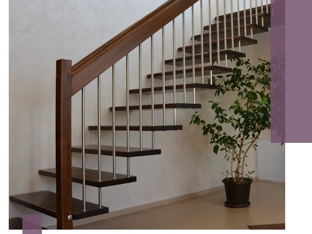 Лестницы на больцах под ключ в Чебаркуле – изготовление и монтаж