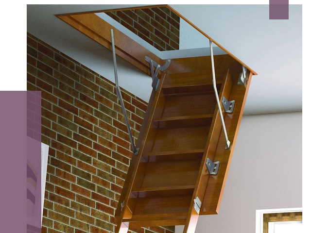 Установка чердачной лестницы в Чебаркуле от 8214 руб. | ПРОЛЁТ-Чбр