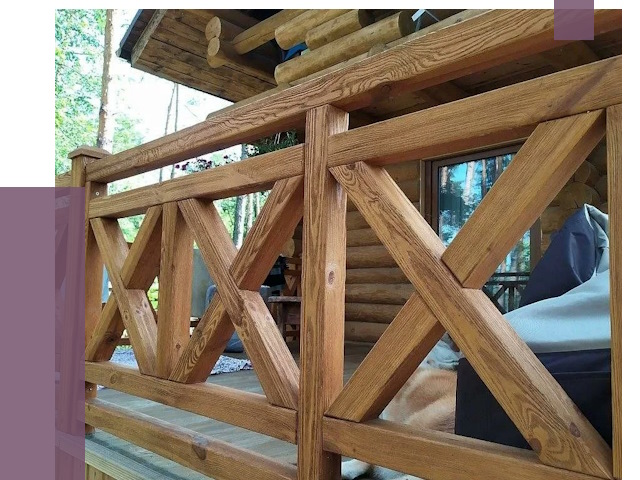 Деревянные перила под ключ в Чебаркуле от 8053 руб. 