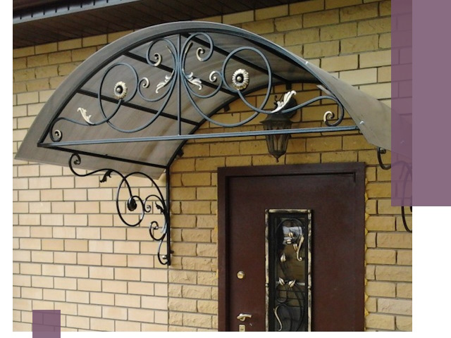 Изготовление козырьков из металла под ключ в Чебаркуле