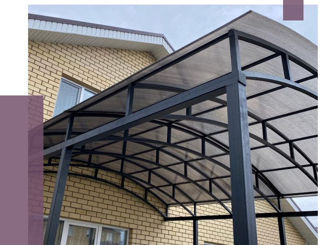 Монтаж козырьков в Чебаркуле от 12079 руб. | ПРОЛЁТ-Чбр