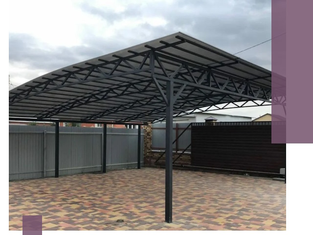 Недорогие навесы под ключ в Чебаркуле — изготовление и монтаж