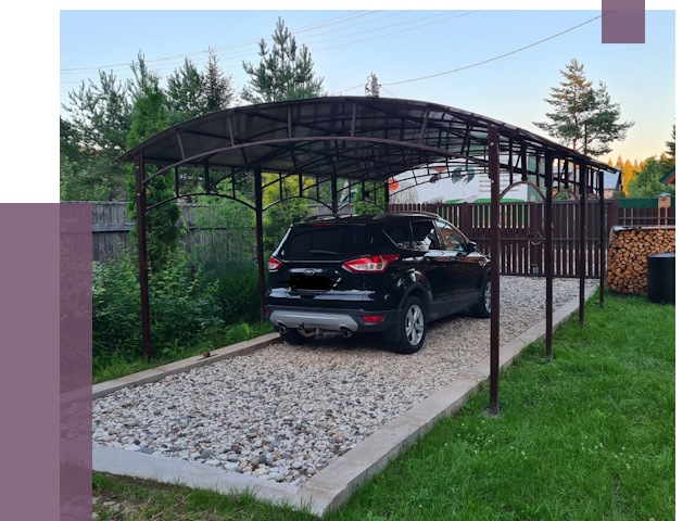 Навесы для автомобиля в Чебаркуле от 13797 руб.  | ПРОЛЁТ-Чбр