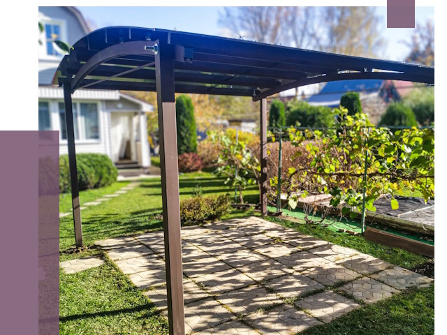 Навесы для дачи в Чебаркуле от 13368 руб. под ключ — ПРОЛЁТ-Чбр