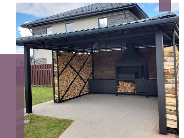 Навесы для барбекю в Чебаркуле от 13368 руб. под ключ | ПРОЛЁТ-Чбр