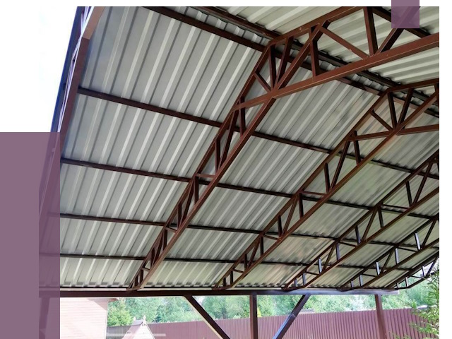 Навесы из профнастила в Чебаркуле от 7731 руб. | ПРОЛЁТ-Чбр