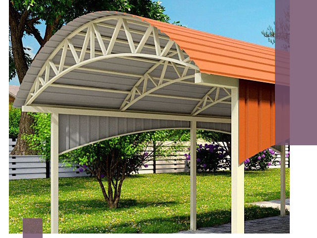 Навесы из профнастила под ключ в Чебаркуле — установка и монтаж