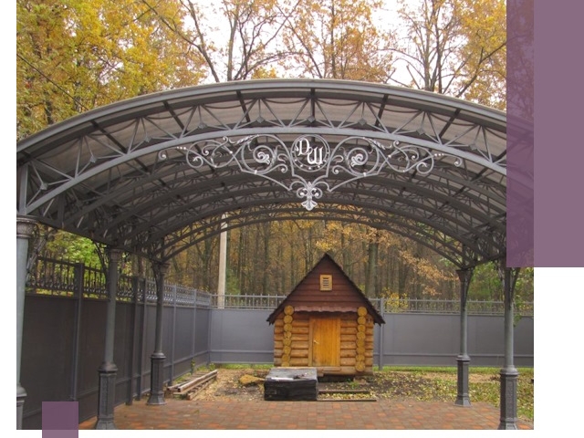 Кованые навесы премиум-класса под заказ в Чебаркуле