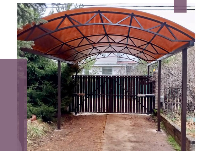 Арочные навесы в Чебаркуле от 13368 руб. — изготовление и монтаж | ПРОЛЁТ-Чбр