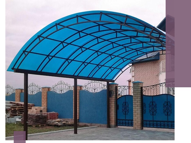 Арочные навесы под ключ в Чебаркуле — изготовление и монтаж