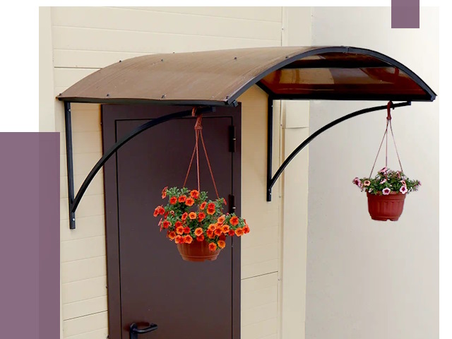 Козырьки над входом в Чебаркуле от 15569 руб.  | ПРОЛЁТ-Чбр