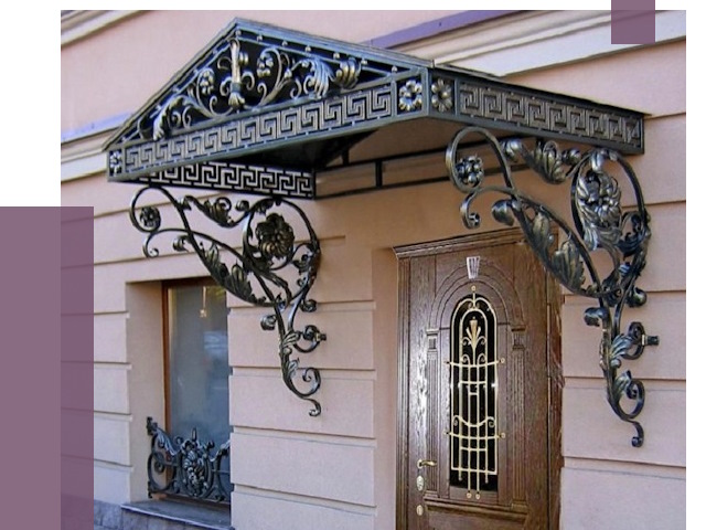 Кованые козырьки в Чебаркуле под ключ от 13368 руб. — ПРОЛЁТ