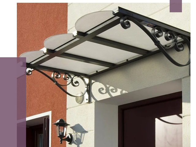 Односкатные козырьки в Чебаркуле от 8804 руб.  | ПРОЛЁТ-Чбр