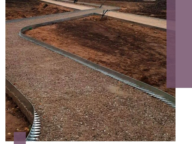 Металлические бордюры под ключ в Чебаркуле — изготовление и монтаж