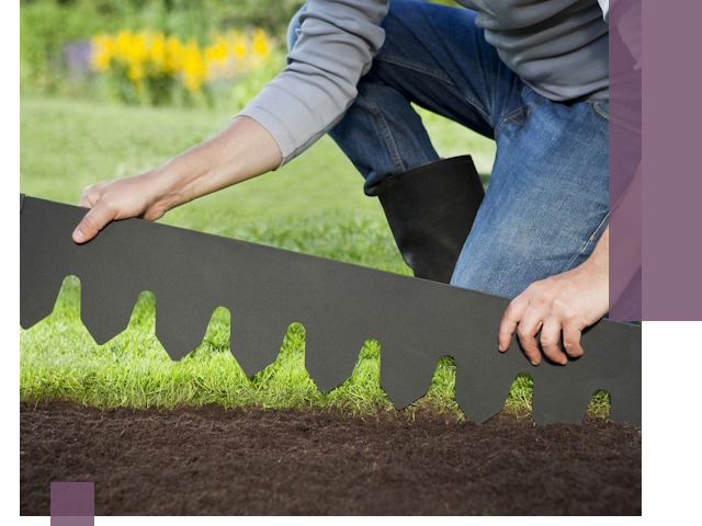 Металлические бордюры для газона в Чебаркуле — изготовление и монтаж